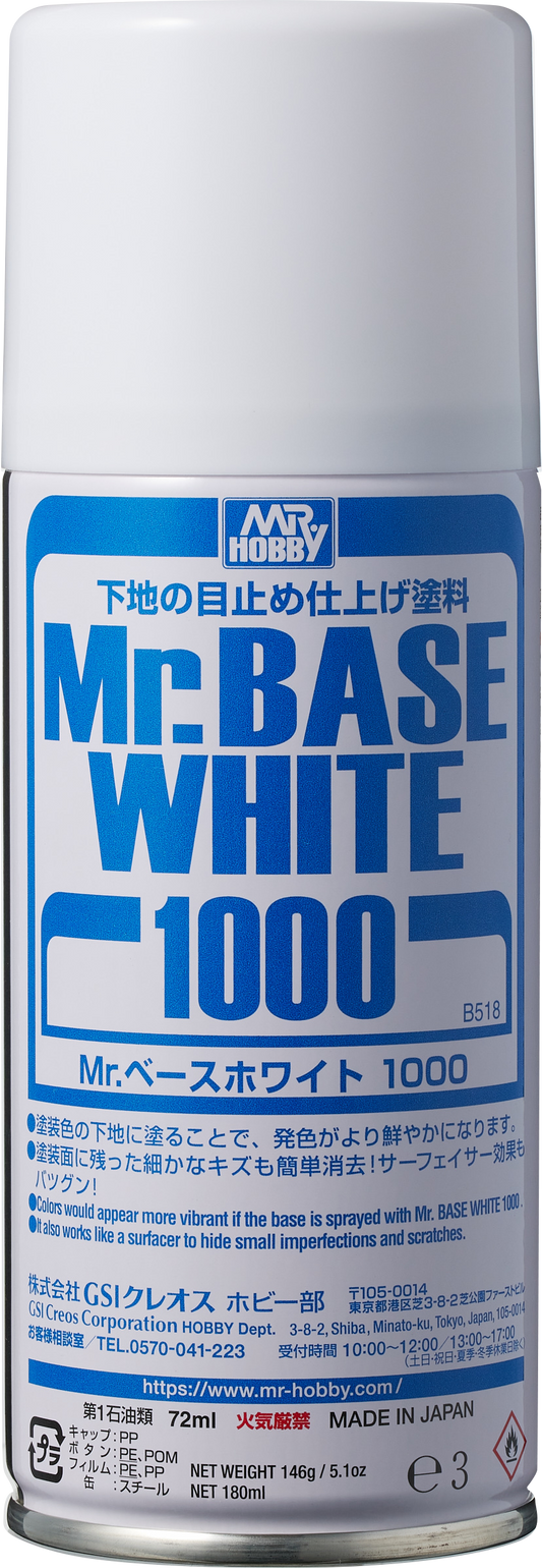 Mr. Hobby Base White 1000 Spray (180ml)