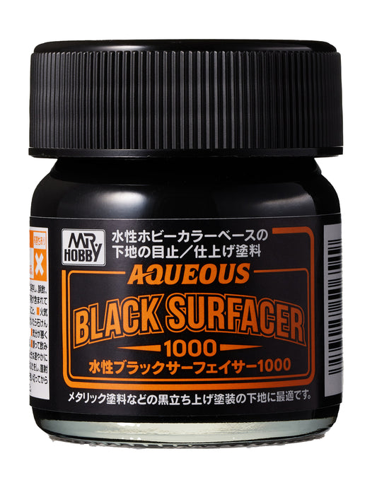 Mr. Hobby Aqueous Surfacer 1000 - Black (40ml)