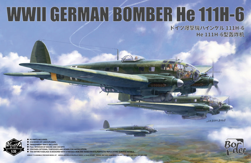 Border Model WWII German Bomber He 111H-6 (1:35)