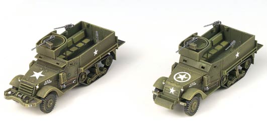 Academy WWII Ground Vehicle Set-6 M3 Half Track & 1/4ton Amphibian Vehicle (1:72)
