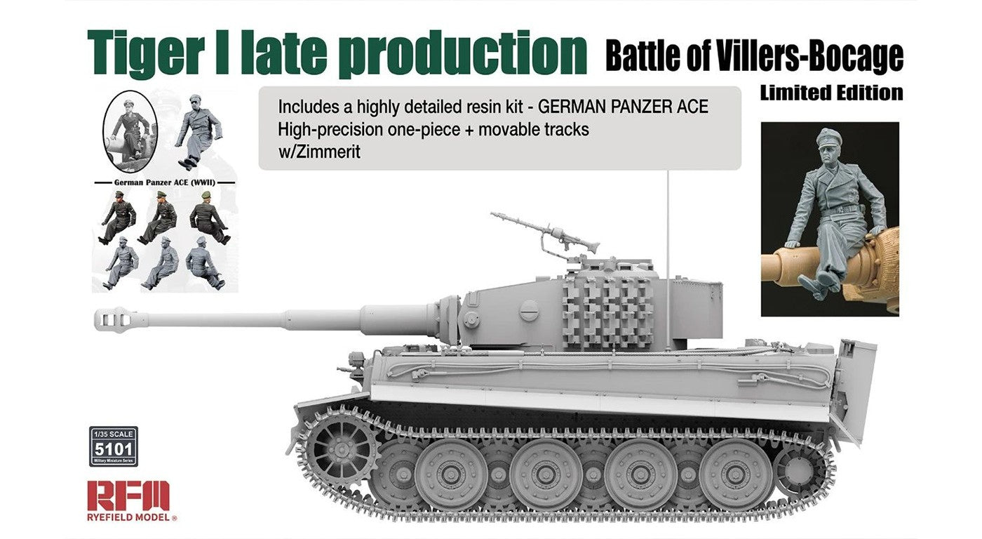 Ryefield Model Tiger I Late Production - Battle of Villers-Bocage (1:35)