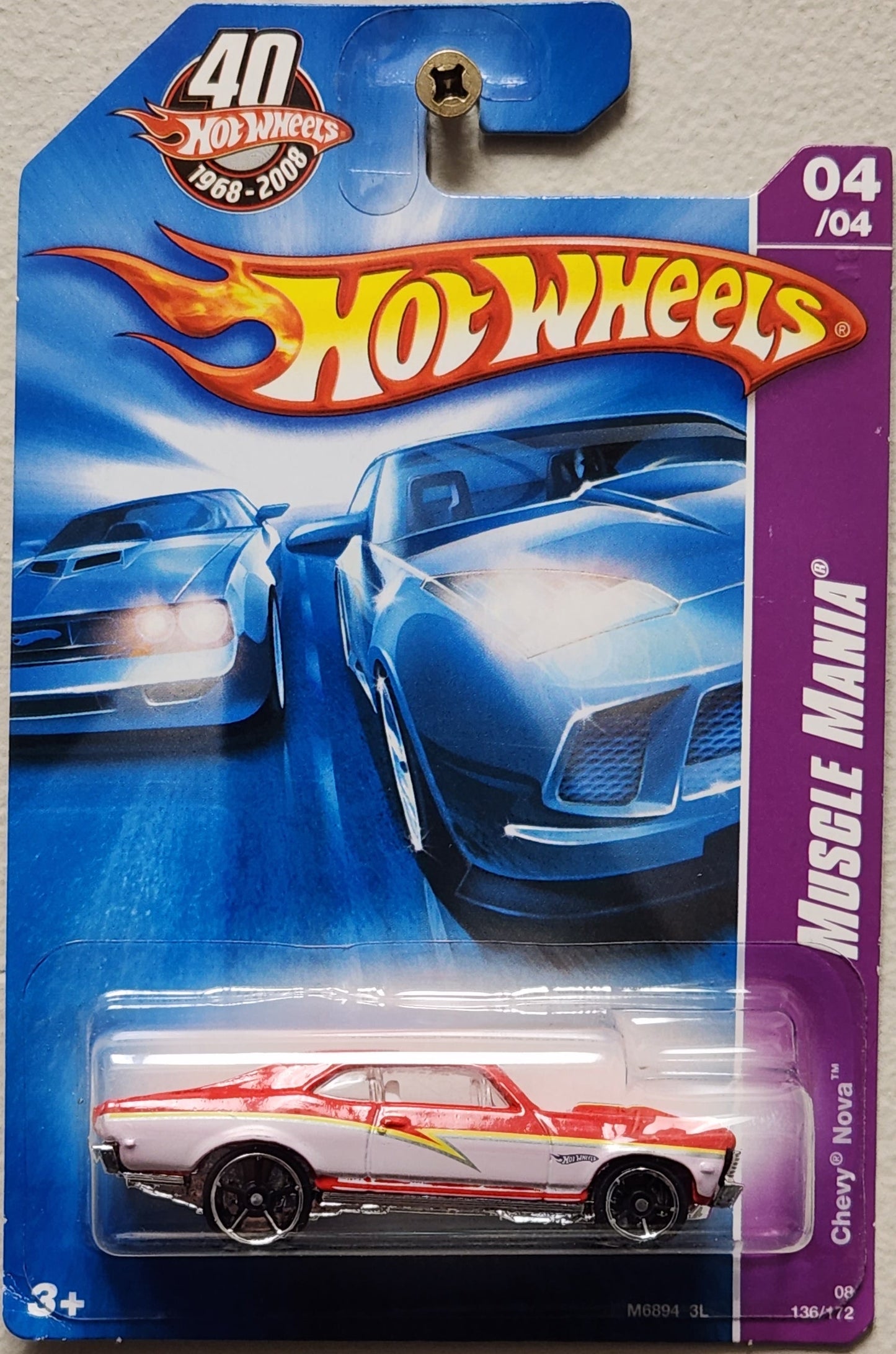 Hot Wheels Muscle Mania 1968 Chevy Nova (1:64)