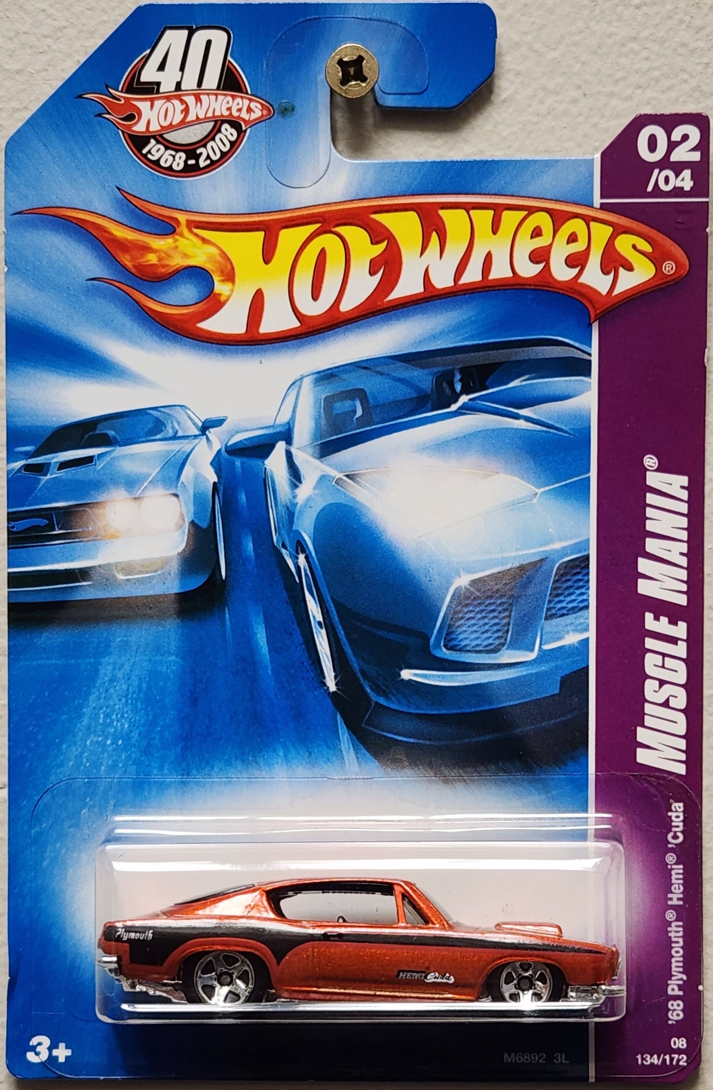 Hot Wheels Muscle Mania 1968 Plymouth HEMI 'Cuda (1:64)