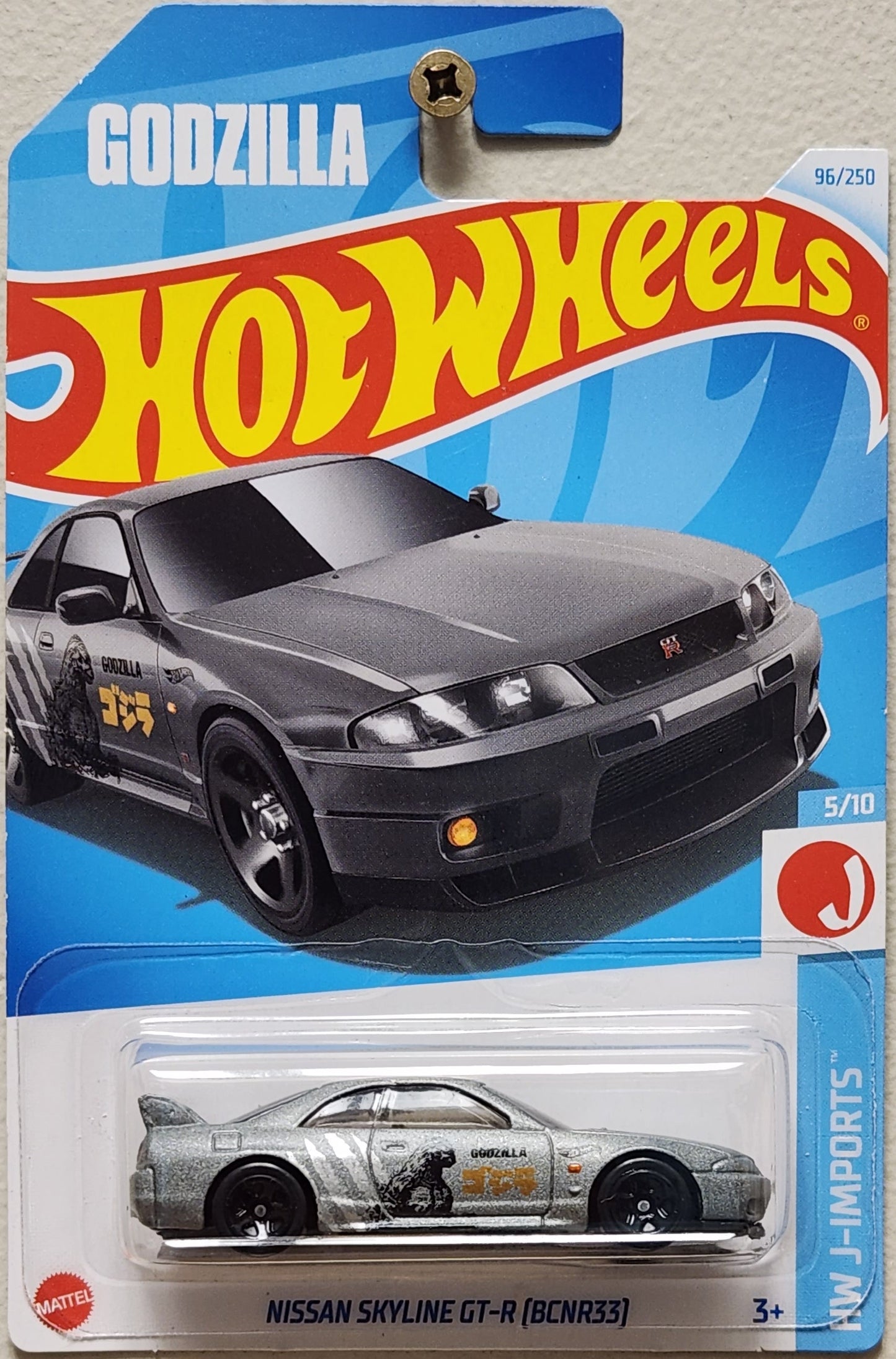 Hot Wheels Godzilla HW J-Imports Nissan Skyline GT-R (BCNR33) (1:64)