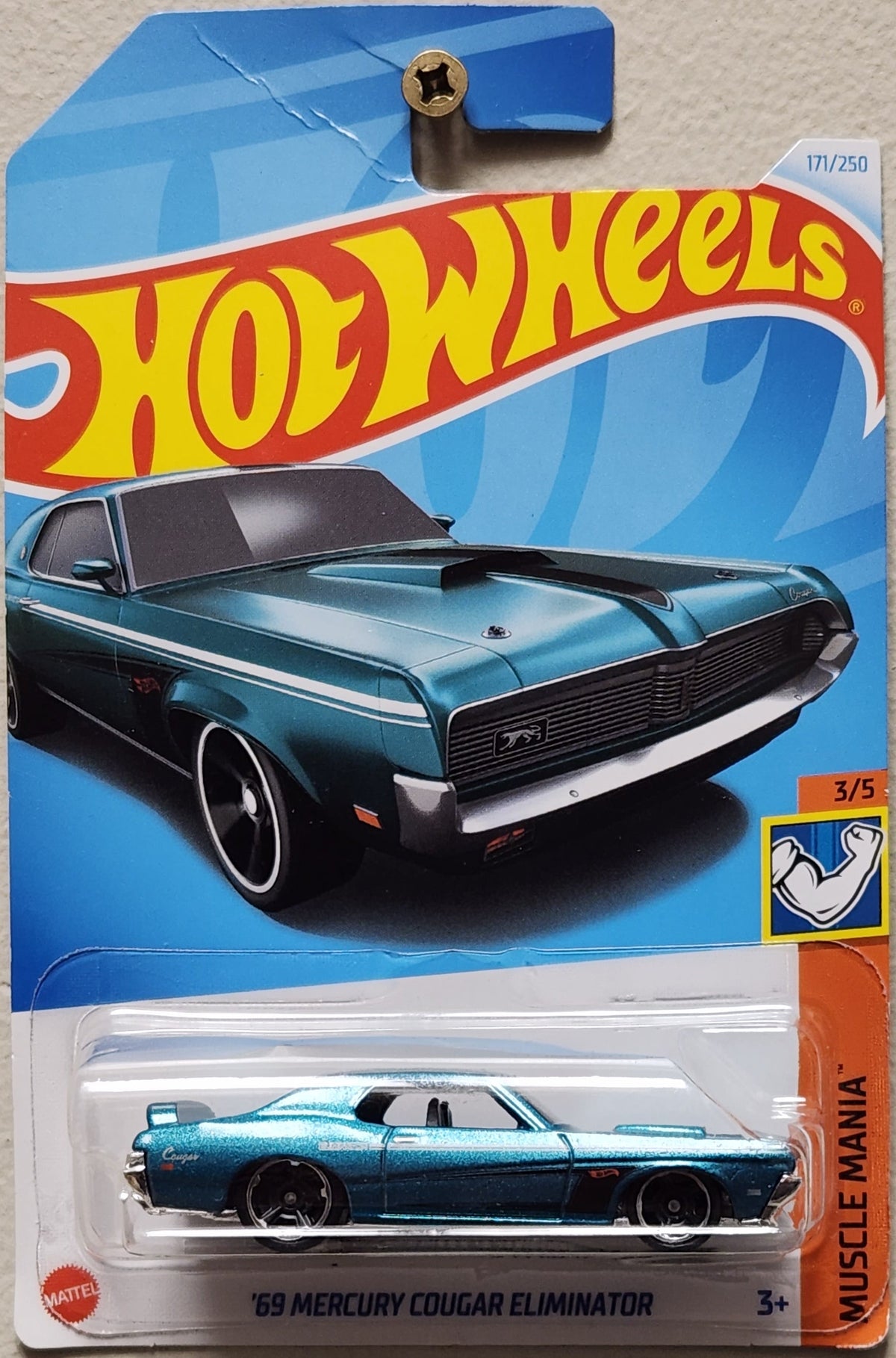 Hot Wheels Muscle Mania 1969 Mercury Cougar Eliminator (1:64)