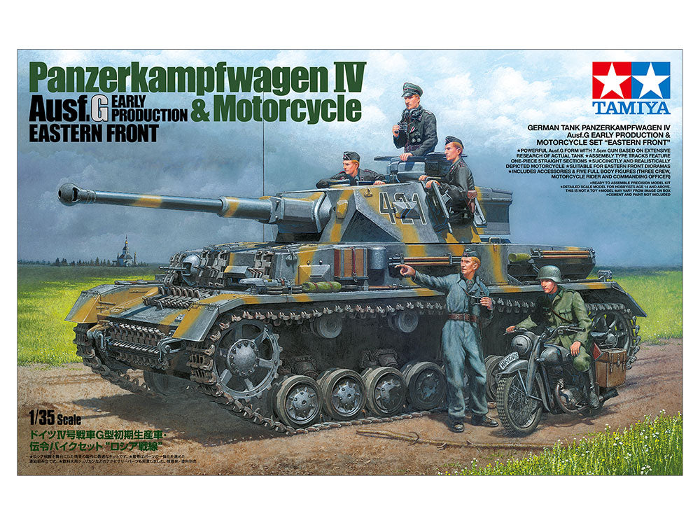 Tamiya Panzerkampfwagen IV Ausf.G Early Production & Motorcycle - Eastern Front (1:35)