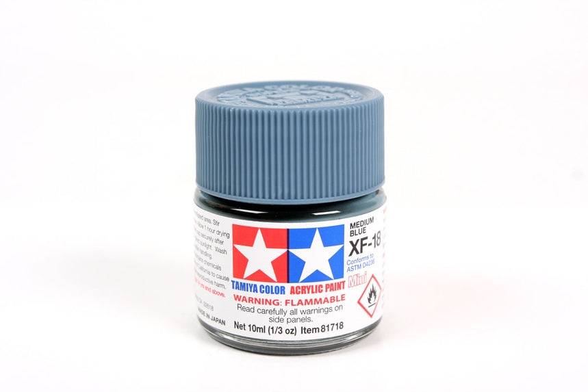 Tamiya Acrylic Mini XF-18 Medium Blue (10ml)