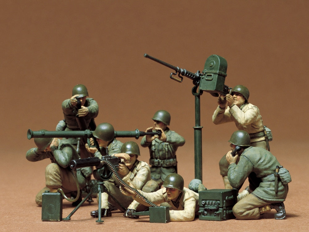 Tamiya Military Miniatures U.S. Gun & Mortar Team Set (1:35)