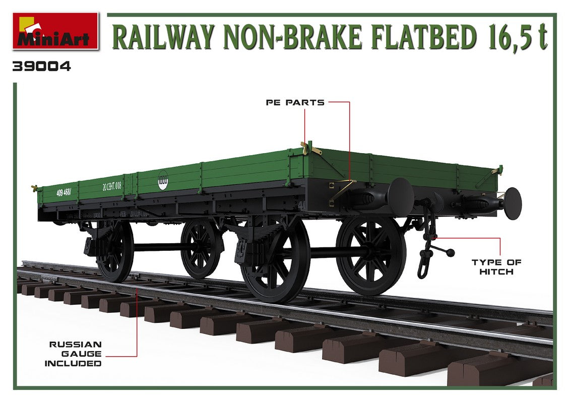 MiniArt Railway Non-Brake Flatbed 16.5t (1:35)