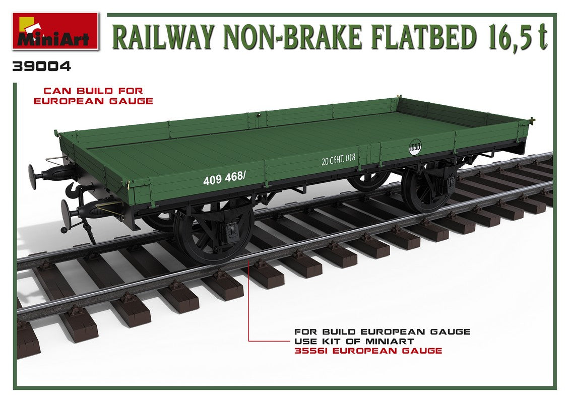 MiniArt Railway Non-Brake Flatbed 16.5t (1:35)