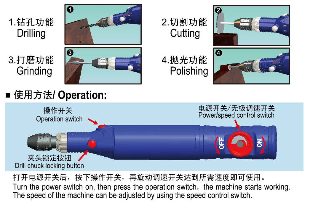 Master Tools Electric Grinder/Drill