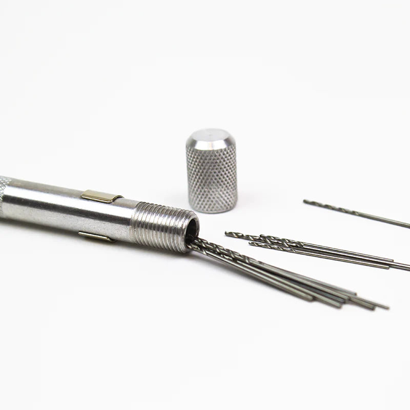 Excel Mini Pin Vise with 12 Drill Bits