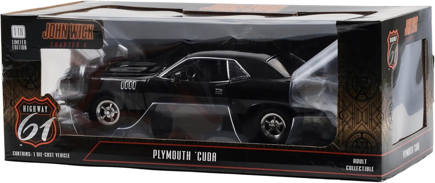 Highway 61 John Wick Chapter 4 Plymouth 'Cuda (1:18)