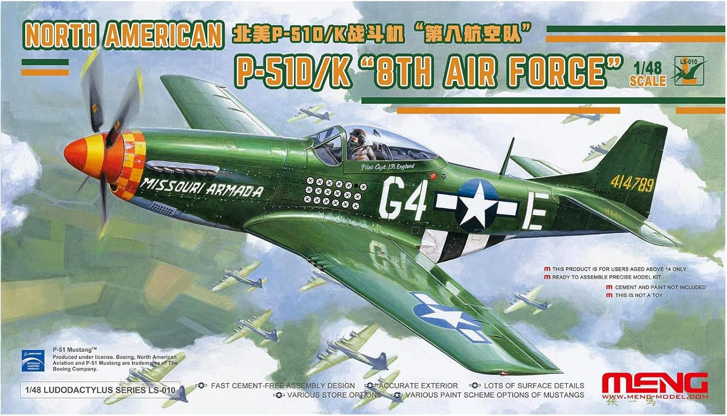Meng Model North American Boeing P-51D/K Mustang "8th Air Force" (1:48)