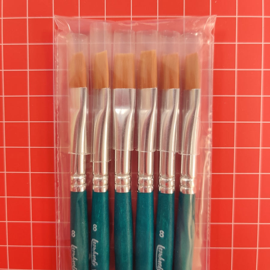 Leonhardy PMX Brush - Synthetic Gold Flat 8