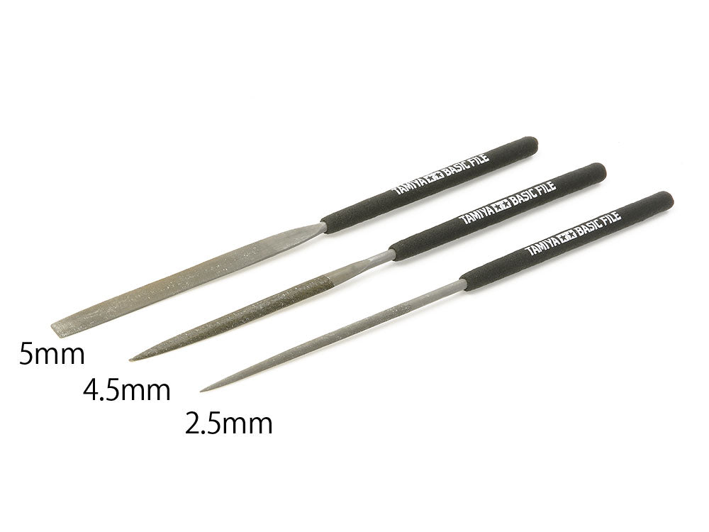 Tamiya Craft Tools Basic File Set (Smooth Double-Cut)