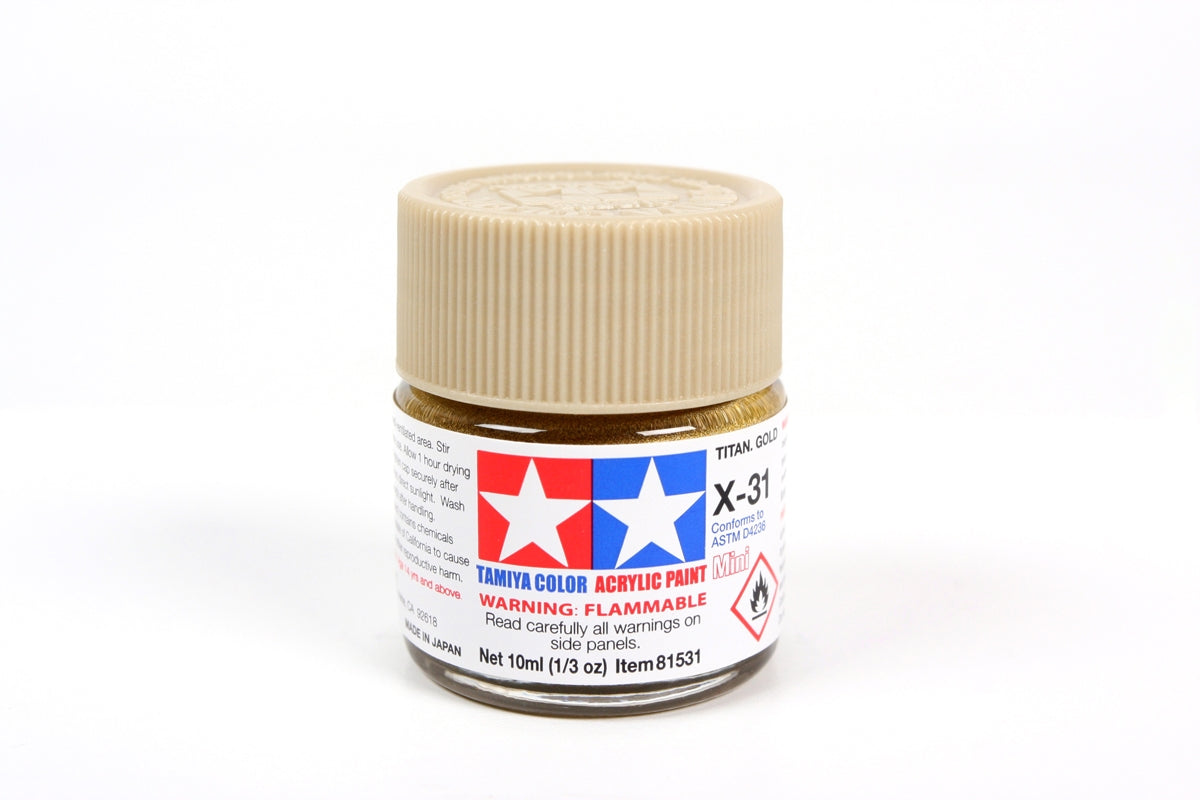 Tamiya Acrylic Mini X-31 Titanium Gold (10ml)