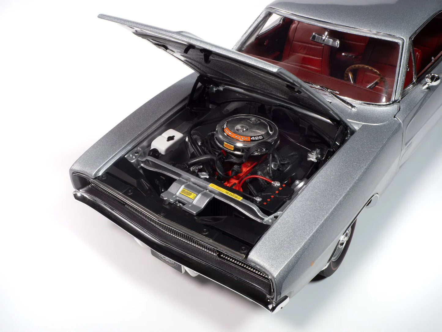 Auto World MCACN 1968 Dodge Charger R/T - Silver (1:18)