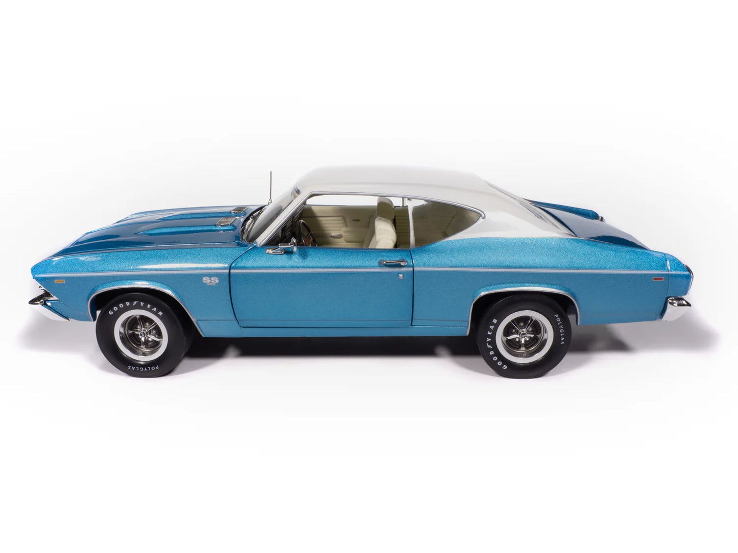 Auto World MCACN 1969 Chevy Chevelle SS 396 - Azure Turquoise (1:18)