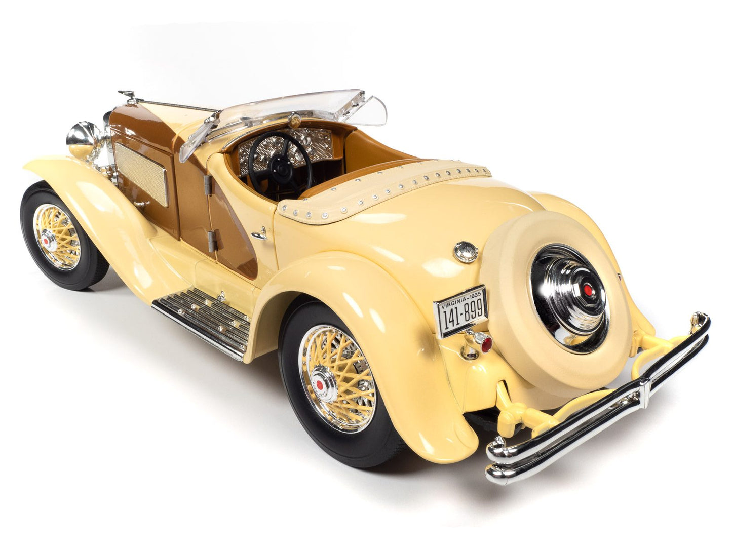 Auto World 1935 Duesenberg SSJ Speedster - Yukon Gold & Chocolate Brown (1:18)