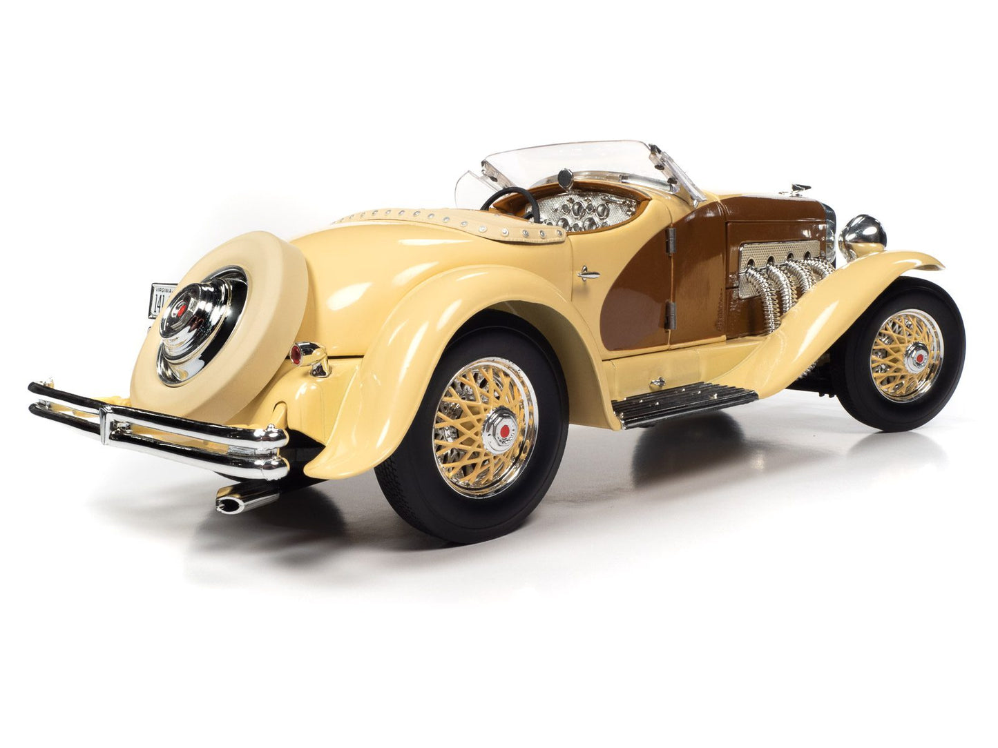 Auto World 1935 Duesenberg SSJ Speedster - Yukon Gold & Chocolate Brown (1:18)