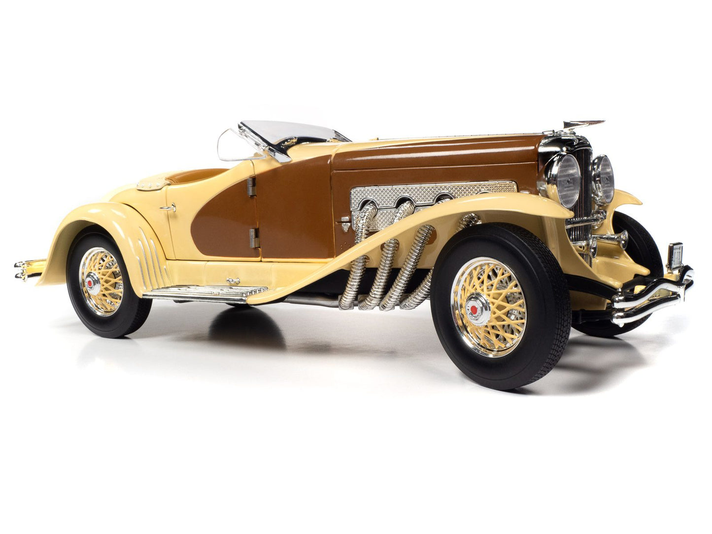 Auto World 1935 Duesenberg SSJ Speedster - Yukon Gold & Chocolate Brown (1:18)