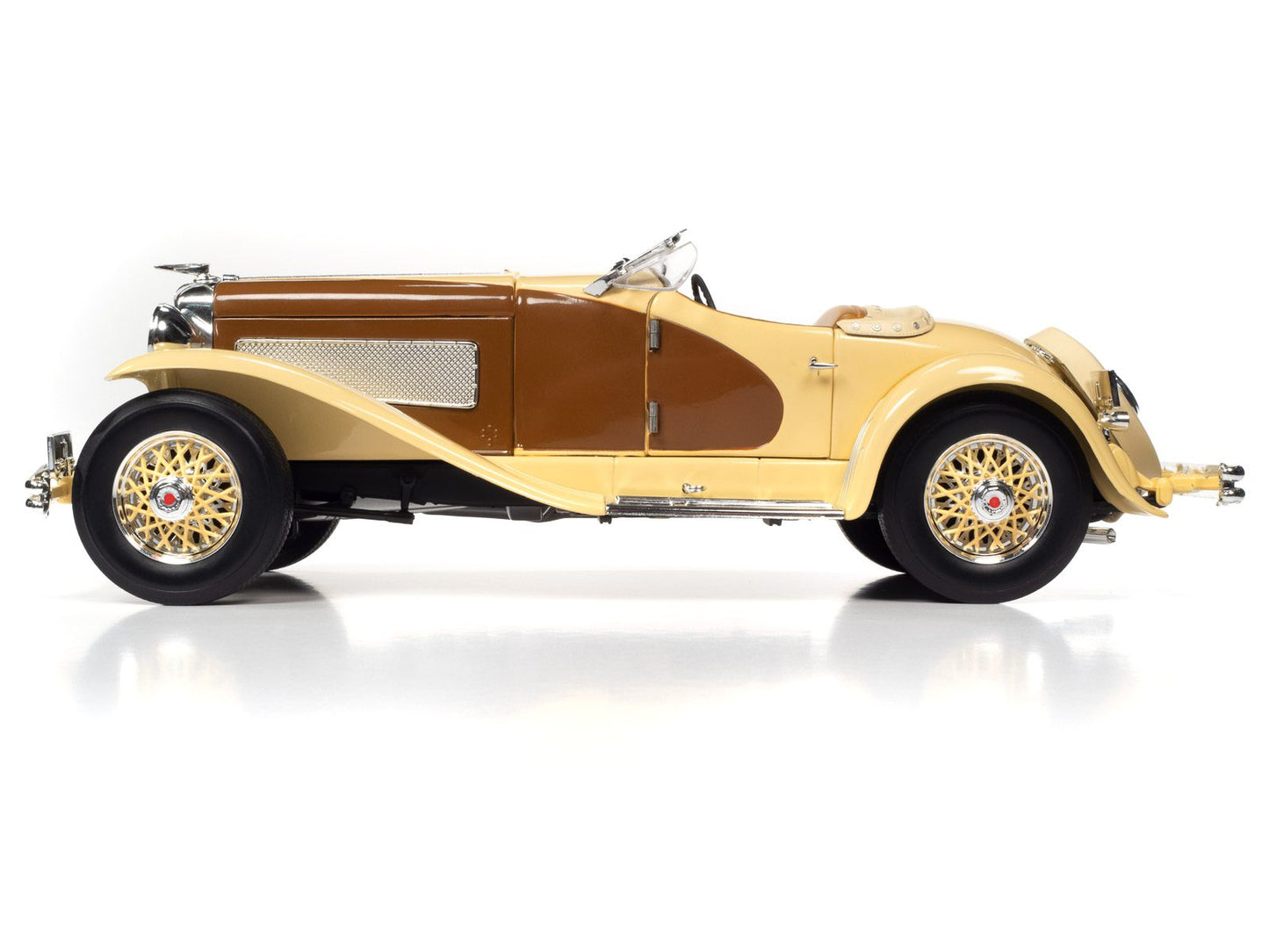 Auto World 1935 Duesenberg SSJ Speedster - Yukon Gold & Chocolate Brown (1:18)