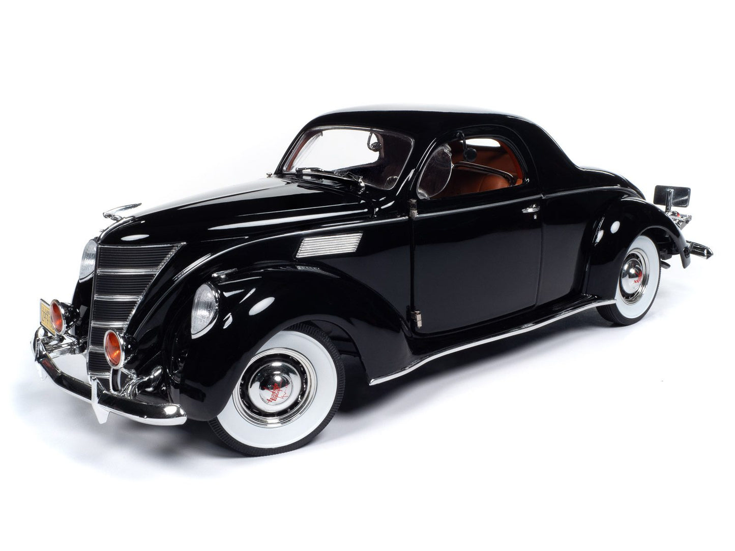 Auto World 1937 Lincoln Zephyr V-12 - Gloss Black with Red Interior (1:18)