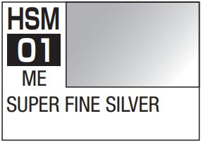 Mr. Hobby Aqueous Hobby Color HSM01 Super Metallic - Super Fine Silver (10ml)