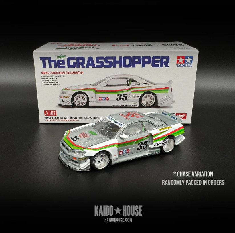 Kaido House Nissan Skyline GT-R (R34) "The Grasshopper" (1:64)