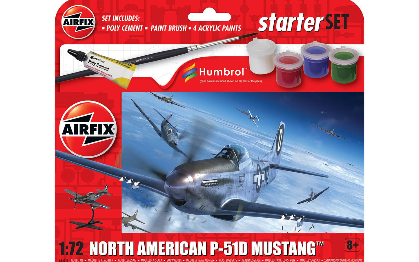 Airfix Starter Set Boeing North American P-51D Mustang (1:72)