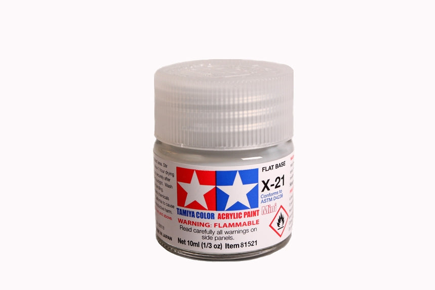 Tamiya Acrylic Mini X-21 Flat Base (10ml)
