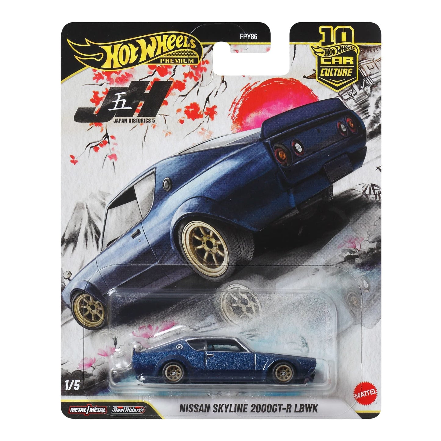 Hot Wheels Premium Car Culture Japan Historics 5 Nissan Skyline 2000GT-R LBWK (1:64)