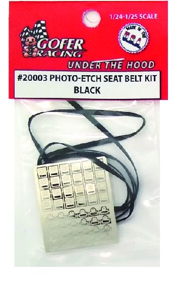 Gofer Racing Under the Hood - Photo-Etch Seat Belt Kit Black (1:24 & 1:25)