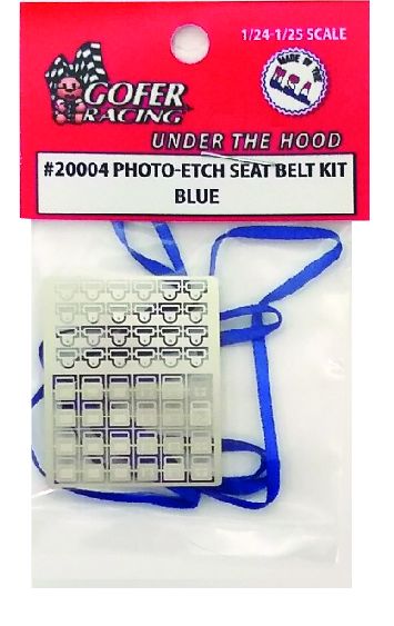 Gofer Racing Under the Hood - Photo-Etch Seat Belt Kit Blue (1:24 & 1:25)