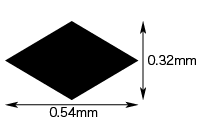 Hasegawa Trypart Modeling Mesh 21 - 0.54mm x 0.32mm (Rhombus, Medium)