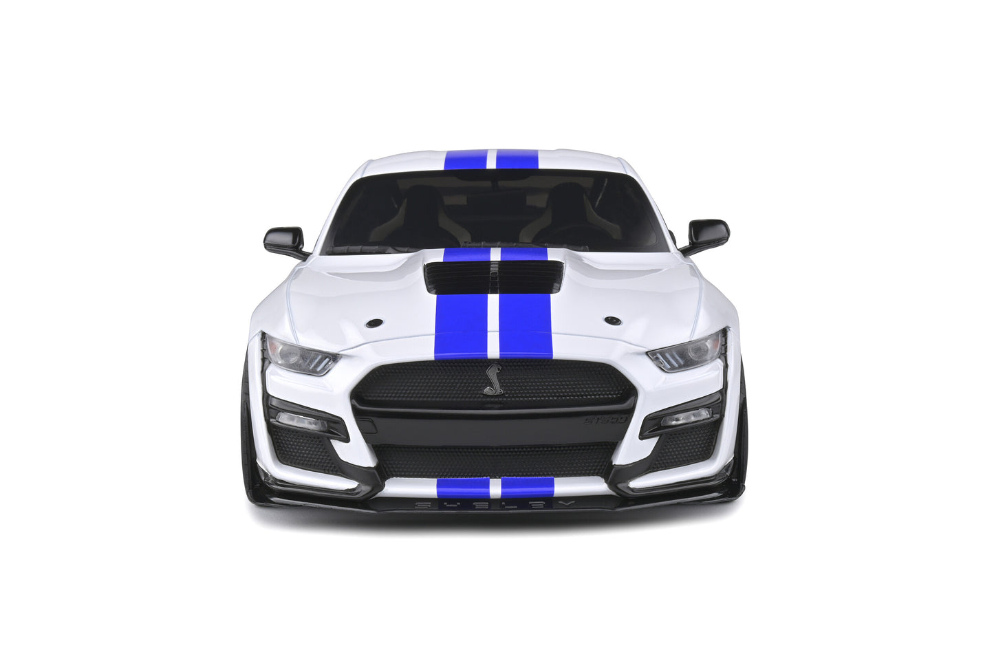 Solido 2020 Ford Shelby GT500 Fast Track - Oxford White with Blue Stripes (1:18)