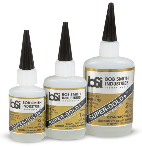Bob Smith Industries Gap Filling Medium Foam Safe Super-Gold+ Odorless Cyanoacrylate Glue (14g)