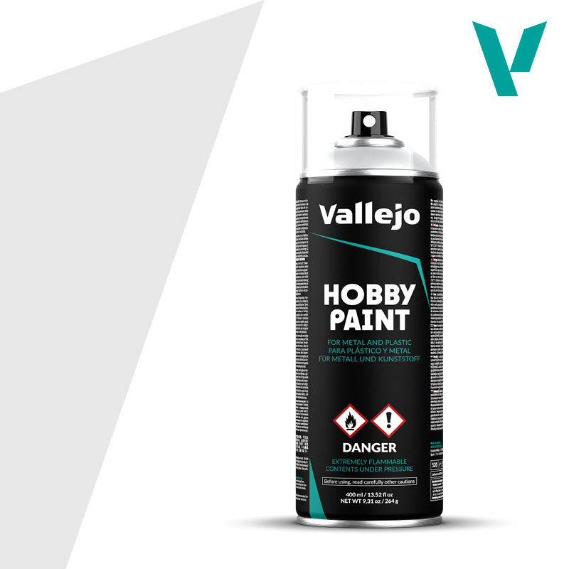 Vallejo Hobby Paint - Grey Primer Spray (400ml)
