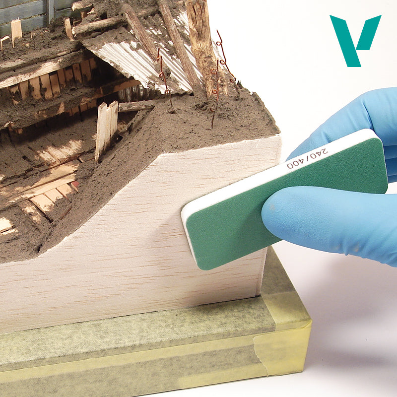 Vallejo Dual Grit Flexi Sanders - 80mm x 30mm x 6mm