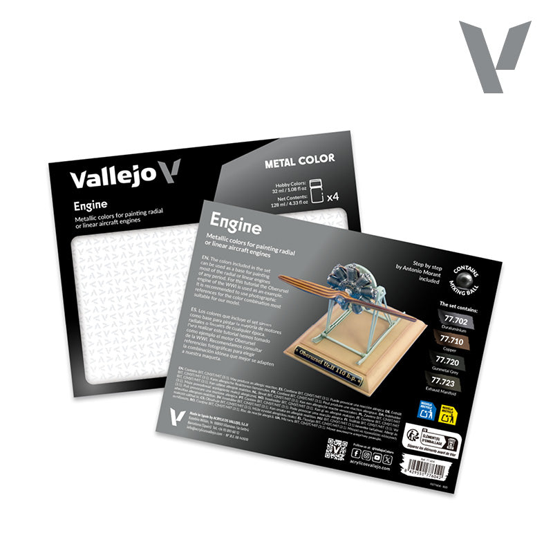 Vallejo Metal Color Set - Engine - 4 Colors (32ml Each)