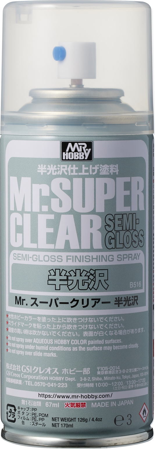 Mr. Hobby Super Clear - Semi-Gloss (170ml)