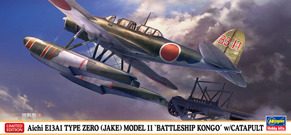 Hasegawa Aichi E13A1 Type Zero (Jake) Model 11 "Battleship Kongo" with Catapult (1:72)