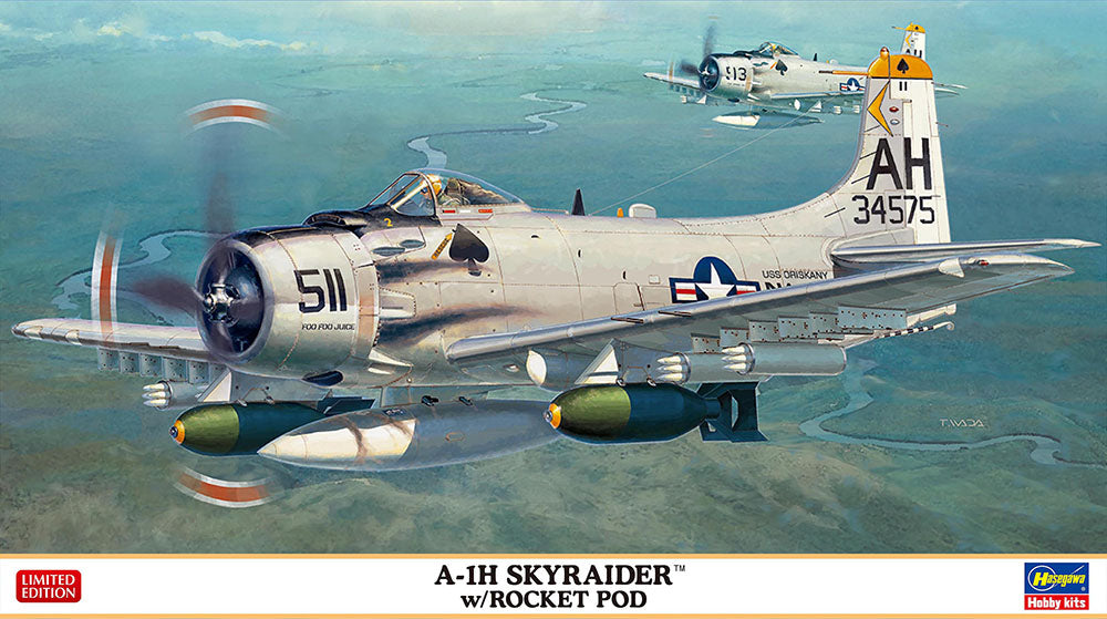 Hasegawa A-1H Skyraider with Rocket Pod (1:72)