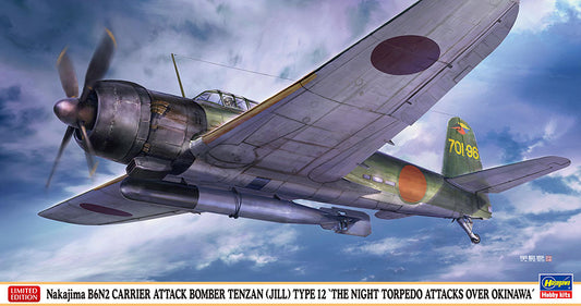 Hasegawa Nakajima B6N2 Carrier Attack Bomber Tenzan (Jill) Type 12 "The Night Torpedo Attacks Over Okinawa" (1:48)