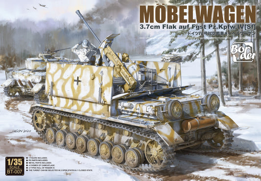 Border Model Möbelwagen 3.7cm Flak auf Fsgt Pz.Kpfw.IV(Sf) with Figure (1:35)