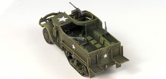 Academy WWII Ground Vehicle Set-6 M3 Half Track & 1/4ton Amphibian Vehicle (1:72)