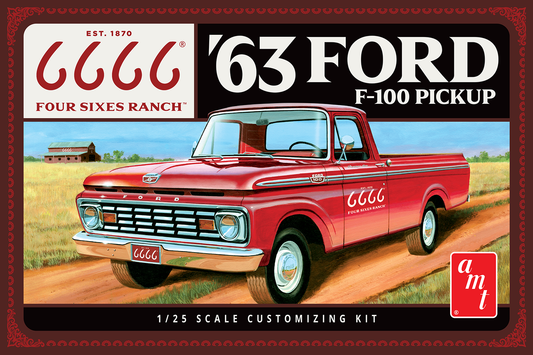 AMT Four Sixes Ranch 1963 Ford F-100 Pickup (1:25)