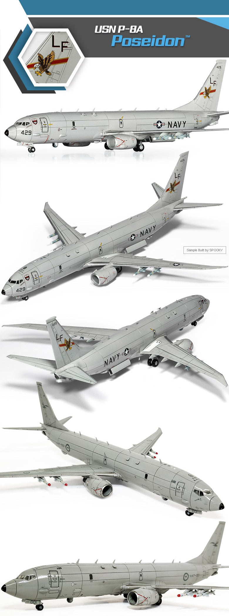 Academy USN P-8A Poseidon (1:144)