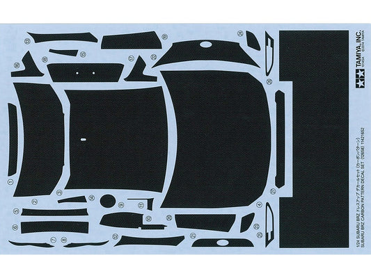 Tamiya Detail-Up Parts Series 1:24 Scale Subaru BRZ Carbon Pattern Decal Set (1:24)